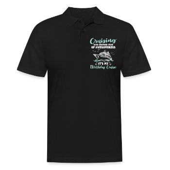 Cruise Birthday Sea Voyage - Men's Polo Shirt - black - Front - Kai (181cm)