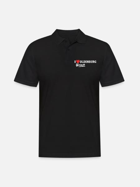 Oldenburg Liebe Oldenburger - Männer Poloshirt - Schwarz