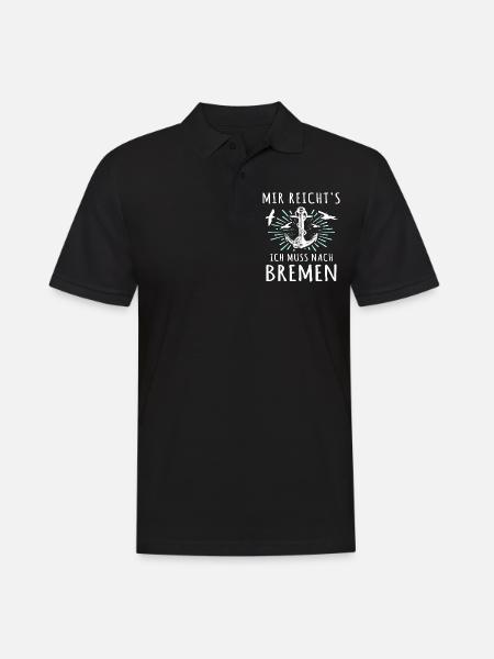 Bremen Sprüche - Männer Poloshirt - Schwarz