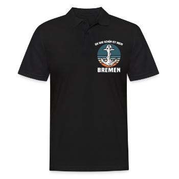 Bremen Sprüche Bremer - Männer Poloshirt - Schwarz - Vorne - Kai (181cm)
