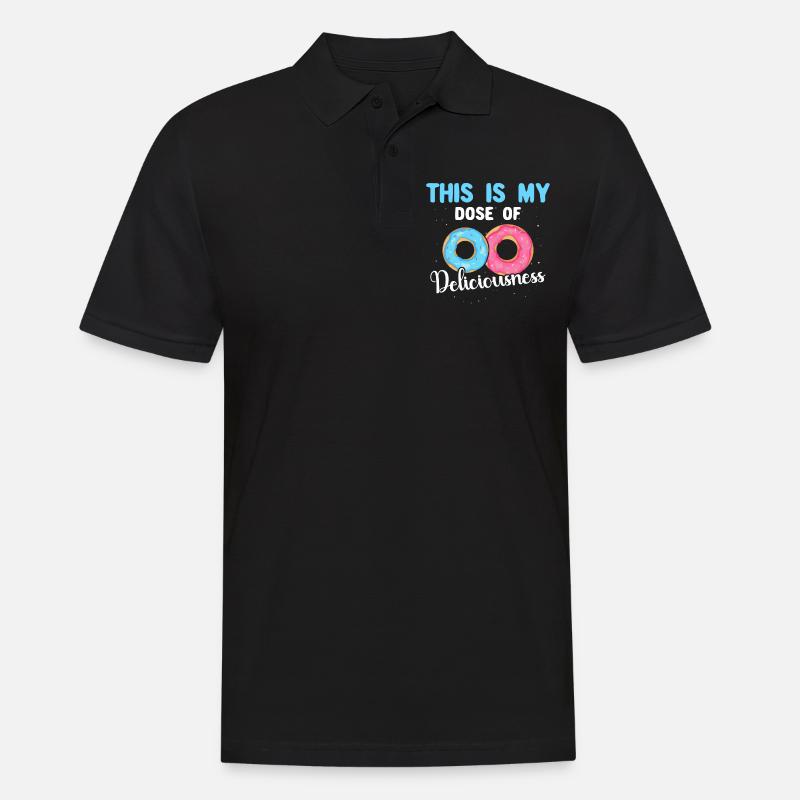 Donuts Doughnuts - Männer Poloshirt - Schwarz