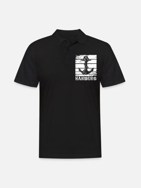 Hambourg Hamburger - Polo Homme - noir