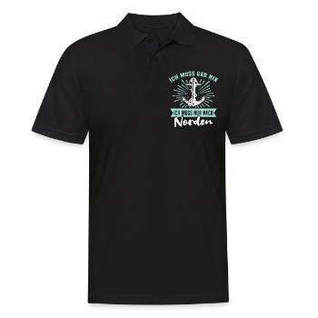 Norden - Männer Poloshirt - Schwarz - Vorne - Kai (181cm)