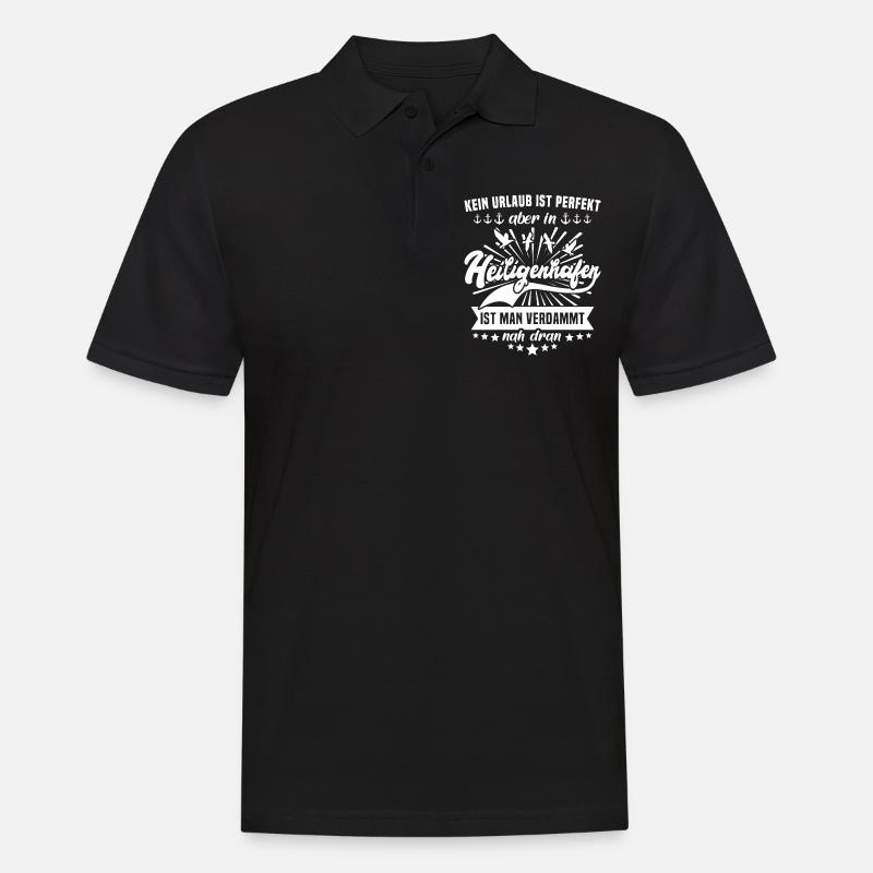Heiligenhafen - Männer Poloshirt - Schwarz