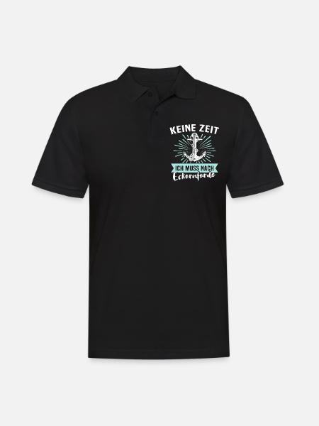 Eckernförde Eckernförder - Männer Poloshirt - Schwarz