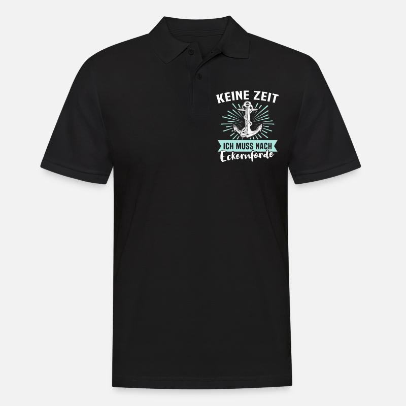 Eckernförde Eckernförder - Männer Poloshirt - Schwarz