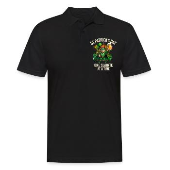 St. Patrick's Day - Men's Polo Shirt - black - Front - Kai (181cm)
