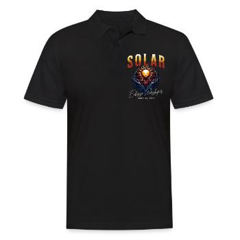 Solar Eclipse 2024 - Men's Polo Shirt - black - Front - Kai (181cm)