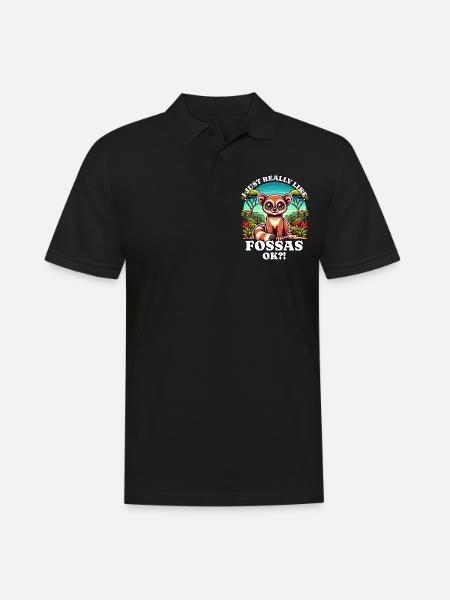 J’aime Fossas - Polo Homme - noir