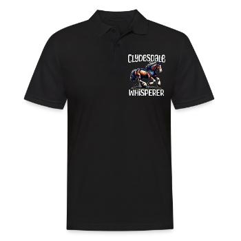 Clydesdale Flüsterer - Männer Poloshirt - Schwarz - Vorne - Kai (181cm)