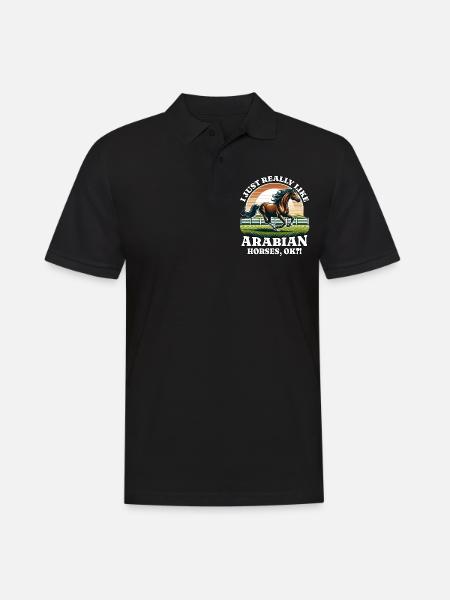Arabian Horse - Men's Polo Shirt - black