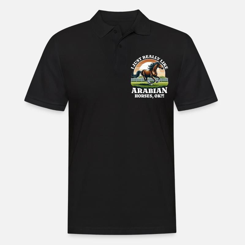 Arabian Pferd - Männer Poloshirt - Schwarz