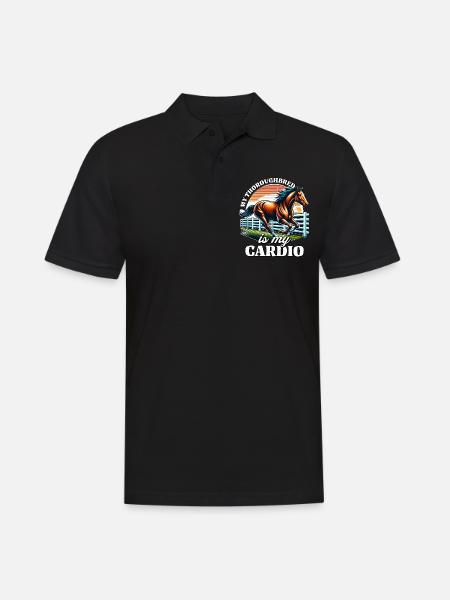 Thoroughbred Cardio - Männer Poloshirt - Schwarz