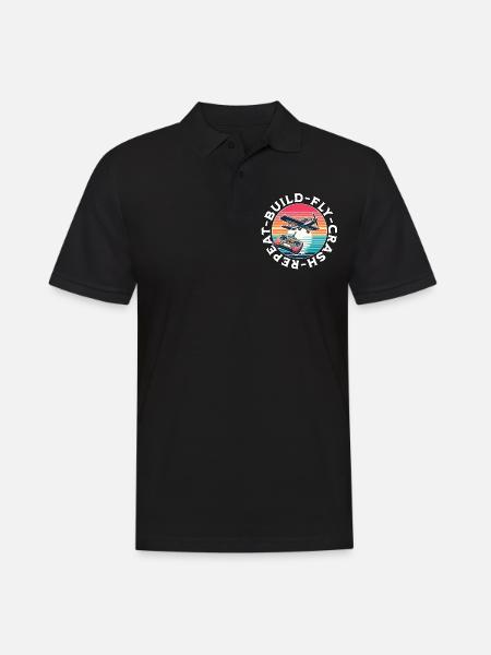 Model Airplane RC Airplane - Men's Polo Shirt - black