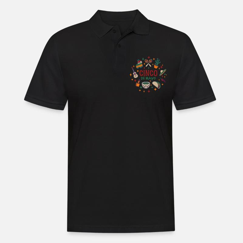 Cinco De Mayo - Männer Poloshirt - Schwarz