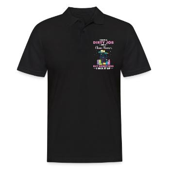 Femme de ménage - Polo Homme - noir - Devant - Kai (181cm)