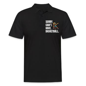 Lustiger Basketball Spruch - Männer Poloshirt - Schwarz - Vorne - Kai (181cm)