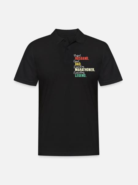 Marathon Runner Dad - Men's Polo Shirt - black
