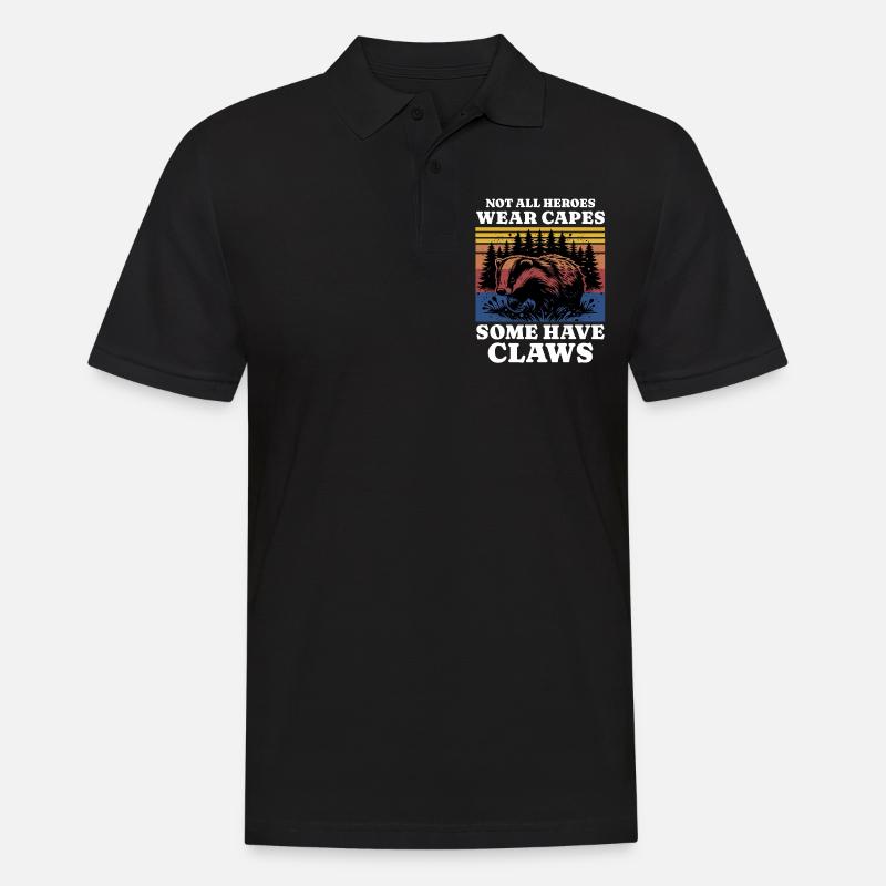Honigdachs Spruch - Männer Poloshirt - Schwarz