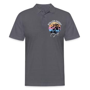 Fille de roller derby - Polo Homme - charbon - Devant - Nico (186cm)