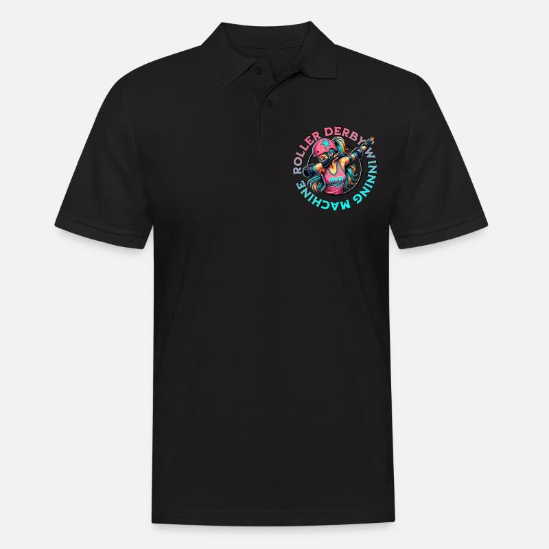 Roller Derby Gewinner - Männer Poloshirt - Schwarz