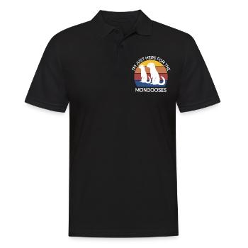 Mongoose Sayings - Men's Polo Shirt - black - Front - Kai (181cm)