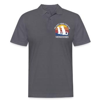 Mangusten Sprüche - Männer Poloshirt - Anthrazit - Vorne - Nico (186cm)