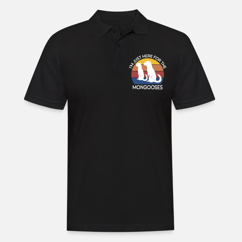 Mangusten Sprüche - Männer Poloshirt - Schwarz
