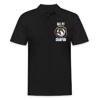 Lustiger Gaga Ball Spruch - Männer Poloshirt - Schwarz - Vorne - Kai (181cm)