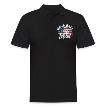 Gaga Ball Sayings - Men's Polo Shirt - black - Front - Kai (181cm)
