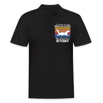 Ermine Saying - Men's Polo Shirt - black - Front - Kai (181cm)