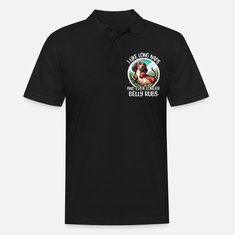 Dackel Sprüche - Männer Poloshirt - Schwarz