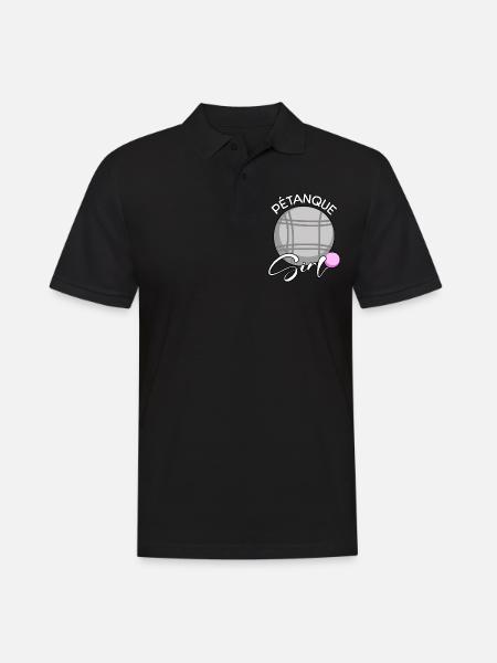 Pétanque Fille - Polo Homme - noir