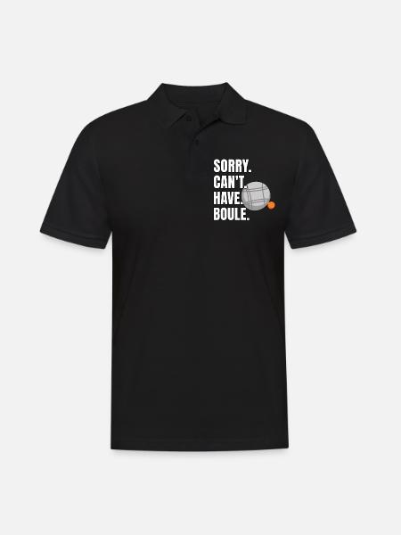 Lustiger Boule Spruch - Männer Poloshirt - Schwarz