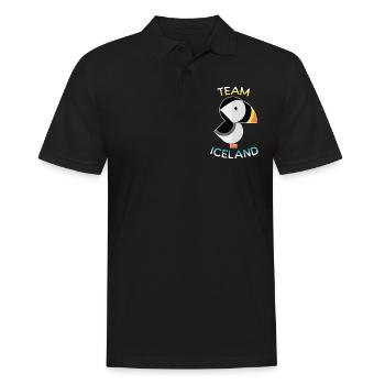 Équipe Puffins Islande - Polo Homme - noir - Devant - Kai (181cm)