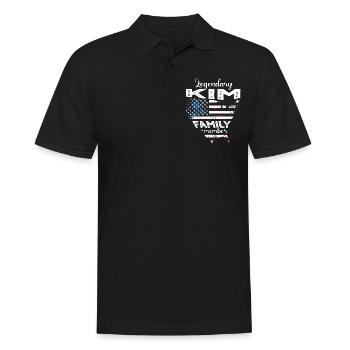 Family Kim US - Men's Polo Shirt - black - Front - Kai (181cm)