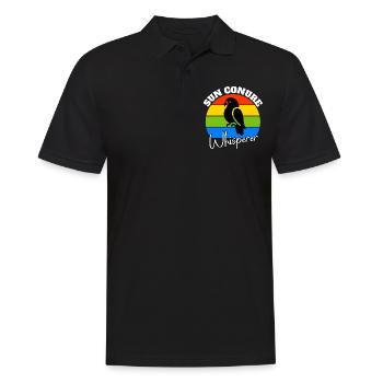 Sun Parakeet Whisperer - Men's Polo Shirt - black - Front - Kai (181cm)