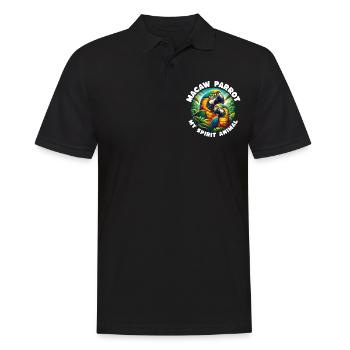 Funny Parrot Sayings - Men's Polo Shirt - black - Front - Kai (181cm)