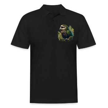 Kakapo - Männer Poloshirt - Schwarz - Vorne - Kai (181cm)