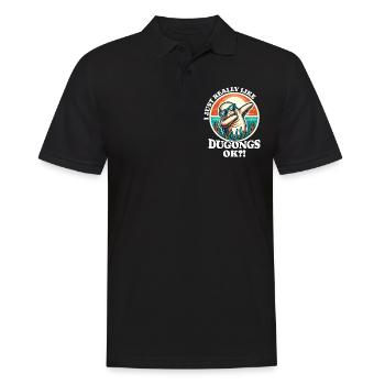I Love Manatee Saying - Men's Polo Shirt - black - Front - Kai (181cm)