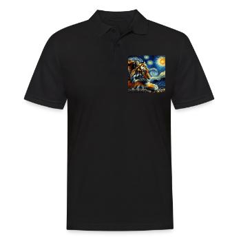 Tigre de Sumatra, Nuit étoilée - Polo Homme - noir - Devant - Kai (181cm)