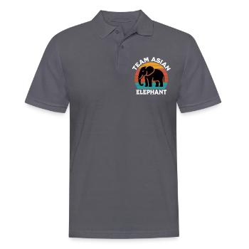 Asian elephant - Men's Polo Shirt - charcoal grey - Front - Nico (186cm)