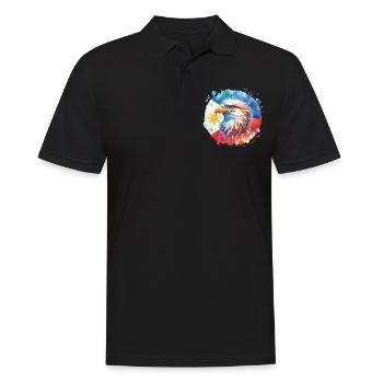 Monkey Eagle - Men's Polo Shirt - black - Front - Kai (181cm)