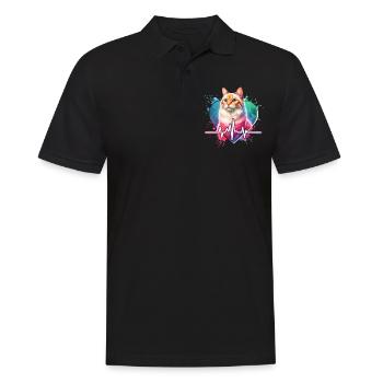 ECG de chat andin - Polo Homme - noir - Devant - Kai (181cm)