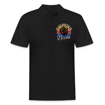 Bison Buffalo - Men's Polo Shirt - black - Front - Kai (181cm)