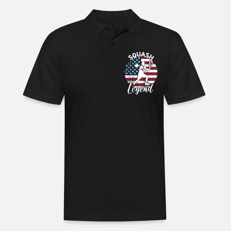 Squash Sprüche - Männer Poloshirt - Schwarz