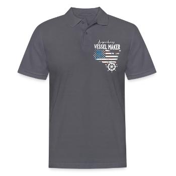 Constructeurs navals US - Polo Homme - charbon - Devant - Nico (186cm)