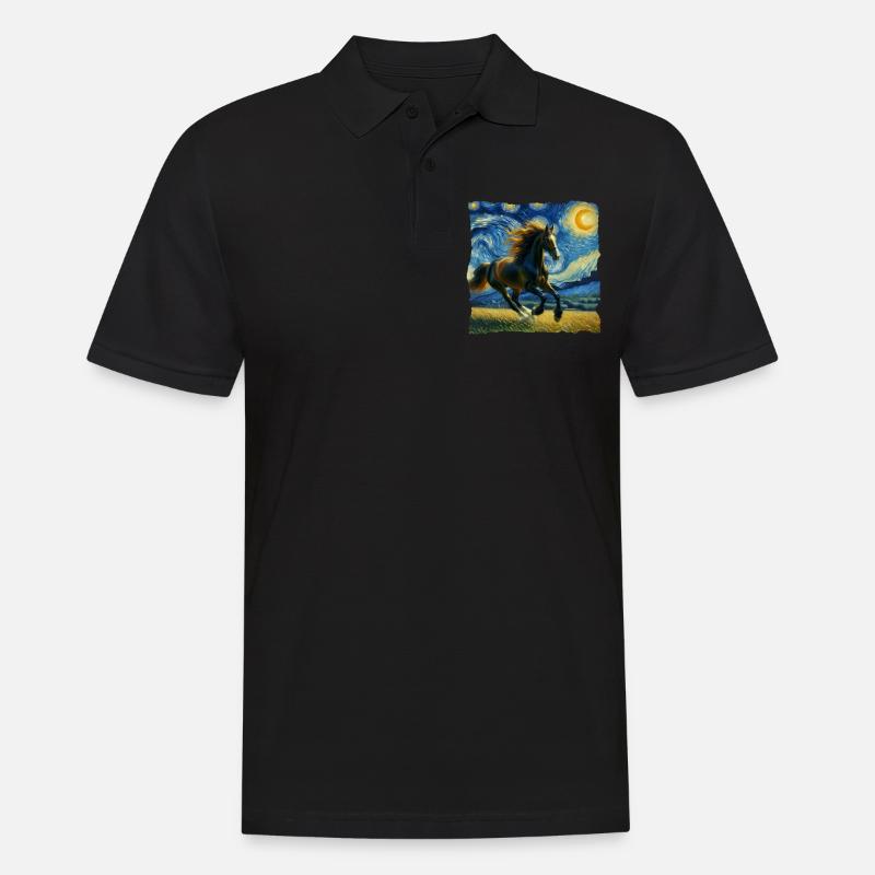 Traber Starry Night - Männer Poloshirt - Schwarz