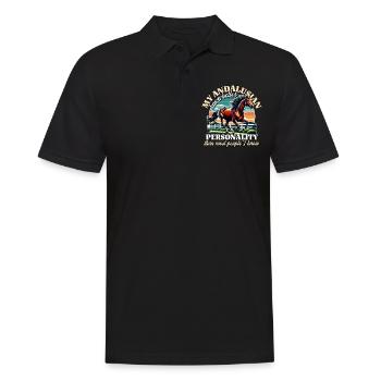 Andalusier Sprüche Andalusian - Männer Poloshirt - Schwarz - Vorne - Kai (181cm)