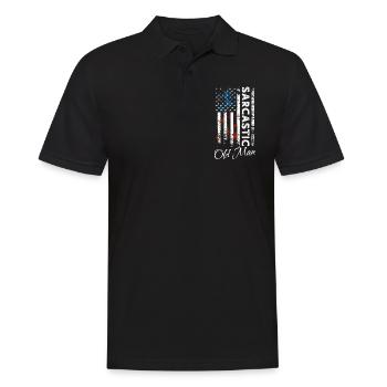 Vieil homme sarcastique - Polo Homme - noir - Devant - Kai (181cm)